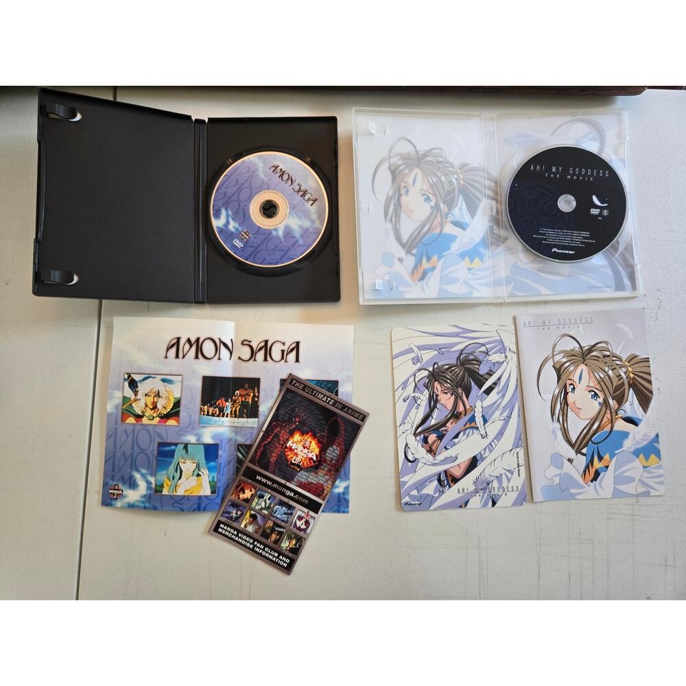 Amon Saga Ah My Goddess Anime DVD Movie Bundle Retro Anime